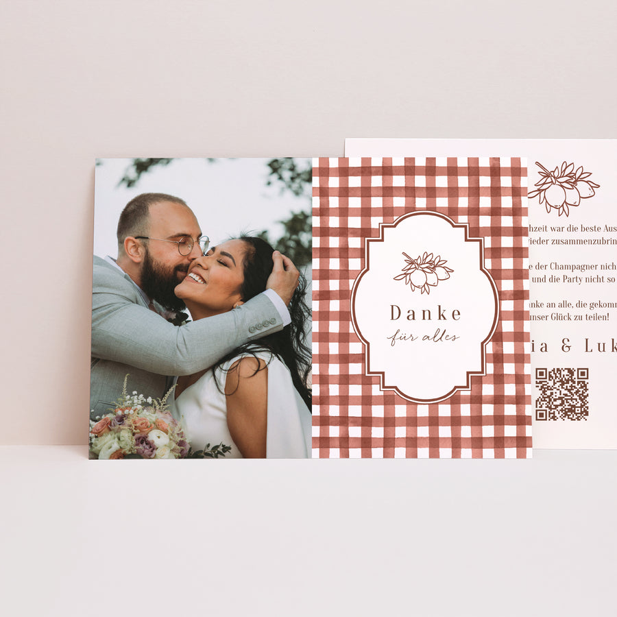 Dankeskarte Hochzeit Landschaft Liebliche Liebe foto