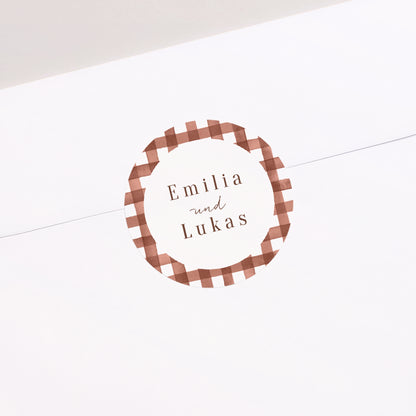 Sticker Hochzeit Rund Liebliche Liebe foto N° 1