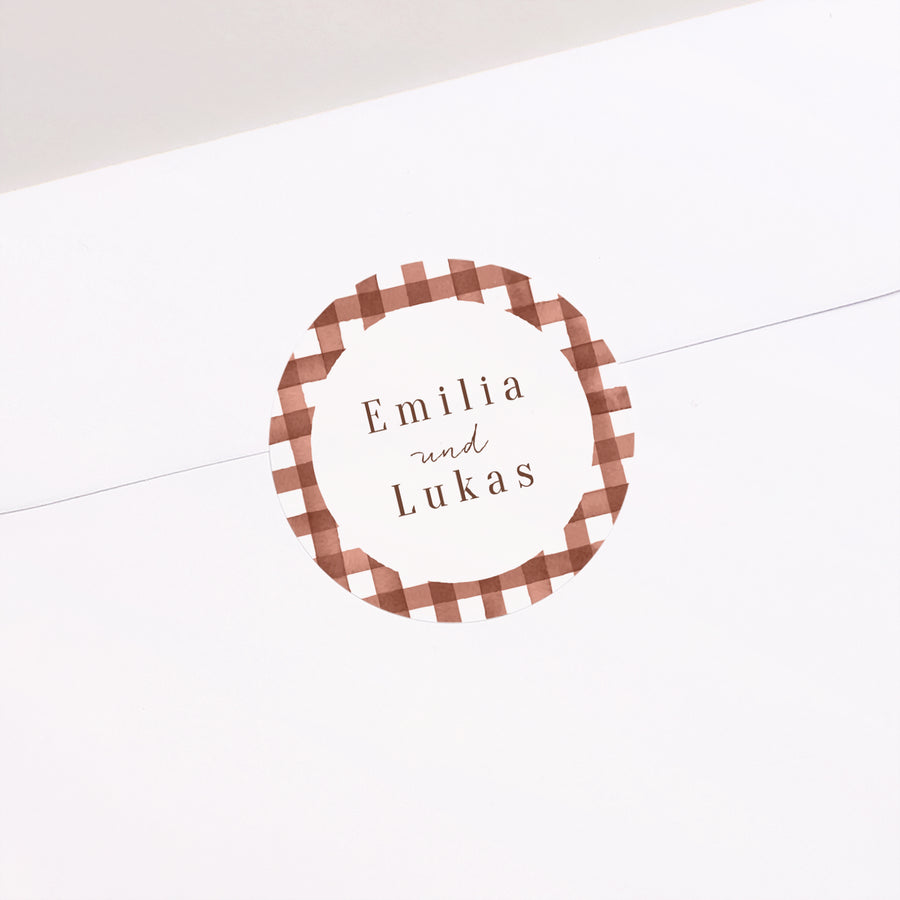 Sticker Hochzeit Rund Liebliche Liebe foto