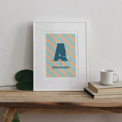 Poster Geburt Porträt Meine anfängliche Liebe Blau II foto N° 3