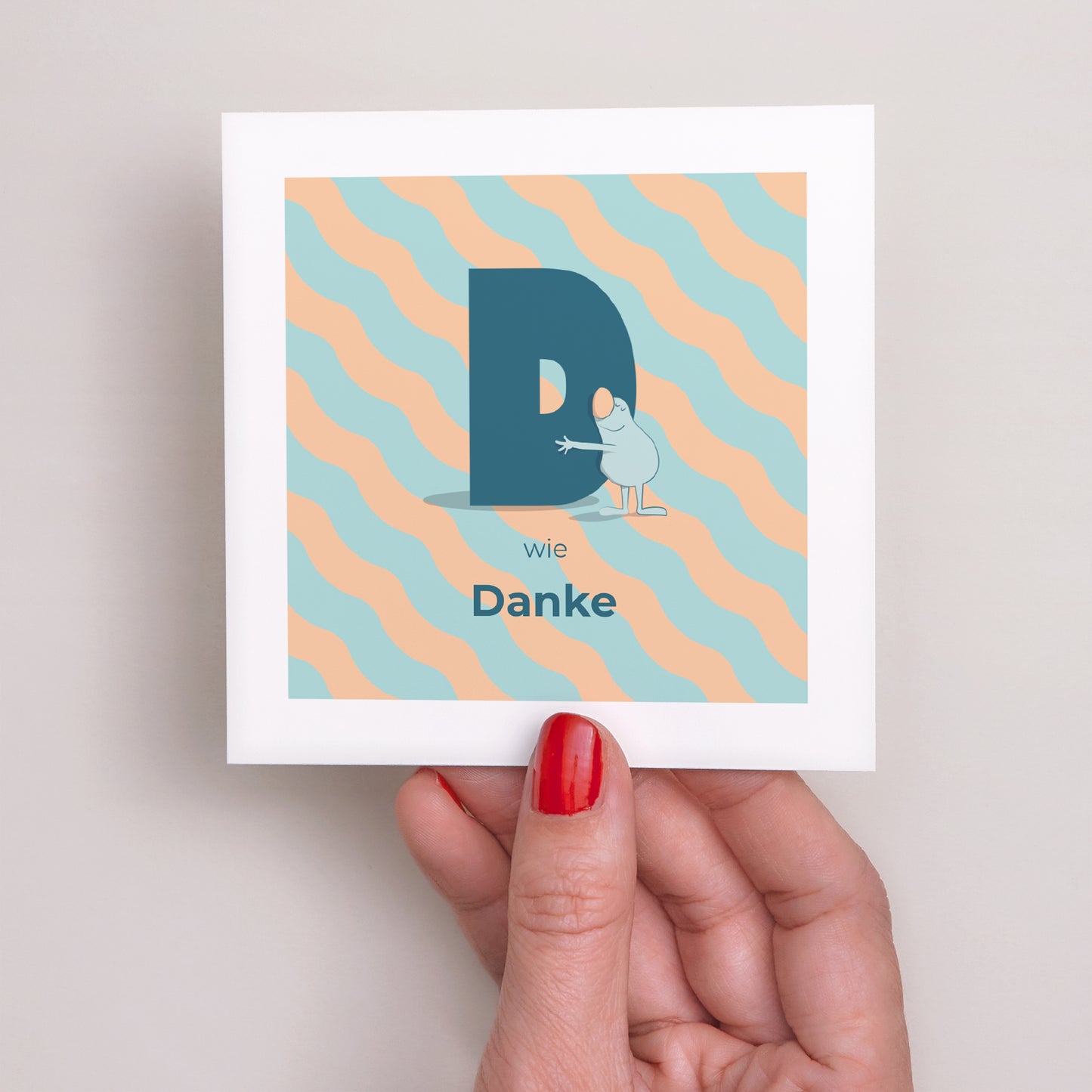 Dankeskarte Geburt Quadrat Meine anfängliche Liebe Blau II foto N° 2