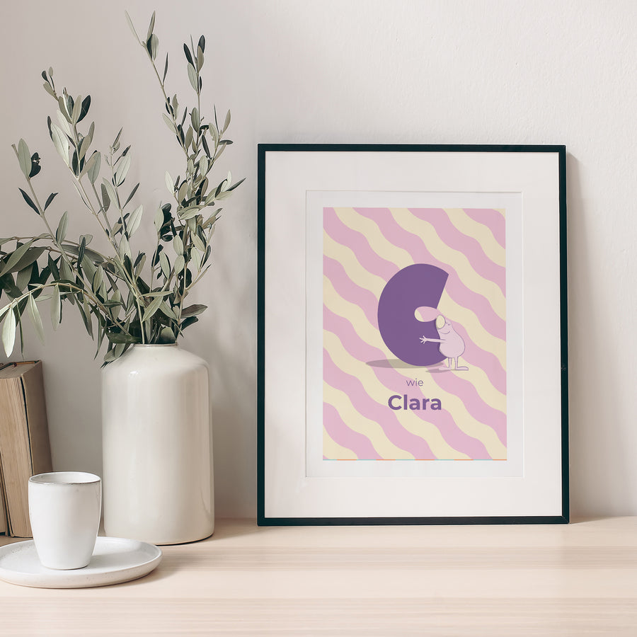 Poster Geburt Porträt Mein Anfang der Liebe rosa II foto