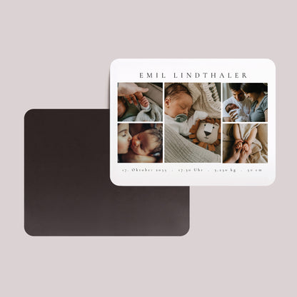 Geburtskarte Set von 8, magnetisch, Landschaft, rechteckige abgerundete Ecken Schatz in Bildern foto N° 2