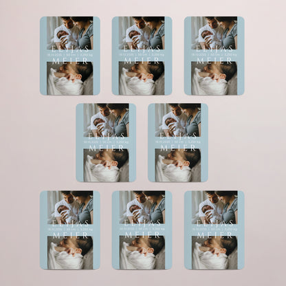 Geburtskarte Set von 8, magnetisch, rechteckig mit abgerundeten Ecken Kapitel eins foto N° 3