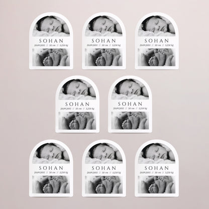 Geburtskarte 8er-Pack, magnetisch, Bogen Lächeln und Umarmungen foto N° 3