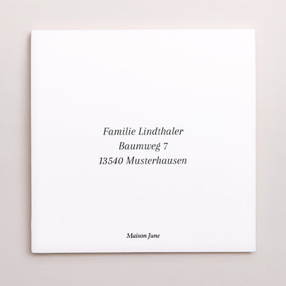Dankeskarte Geburt Doppelflügelfensterhalbmond Lächeln und Umarmungen foto N° 3