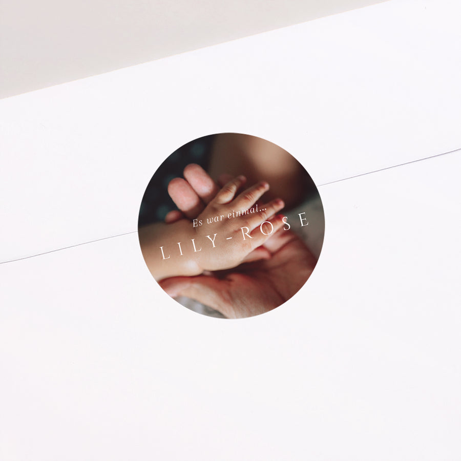 Sticker Geburt Rund Lebensfunken foto