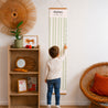 Kindermesslatte Geburt Papier Helle grüne Streifen foto N° 2