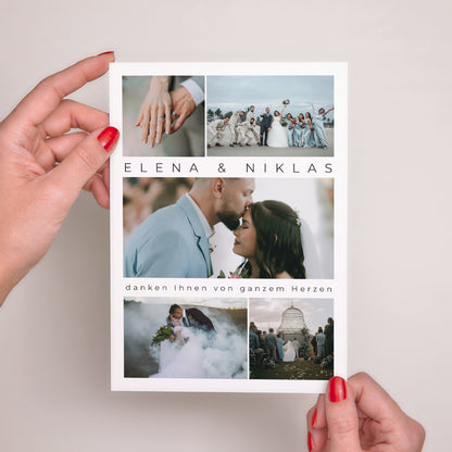 Dankeskarte Hochzeit Porträt Im Laufe unserer Blicke foto N° 2