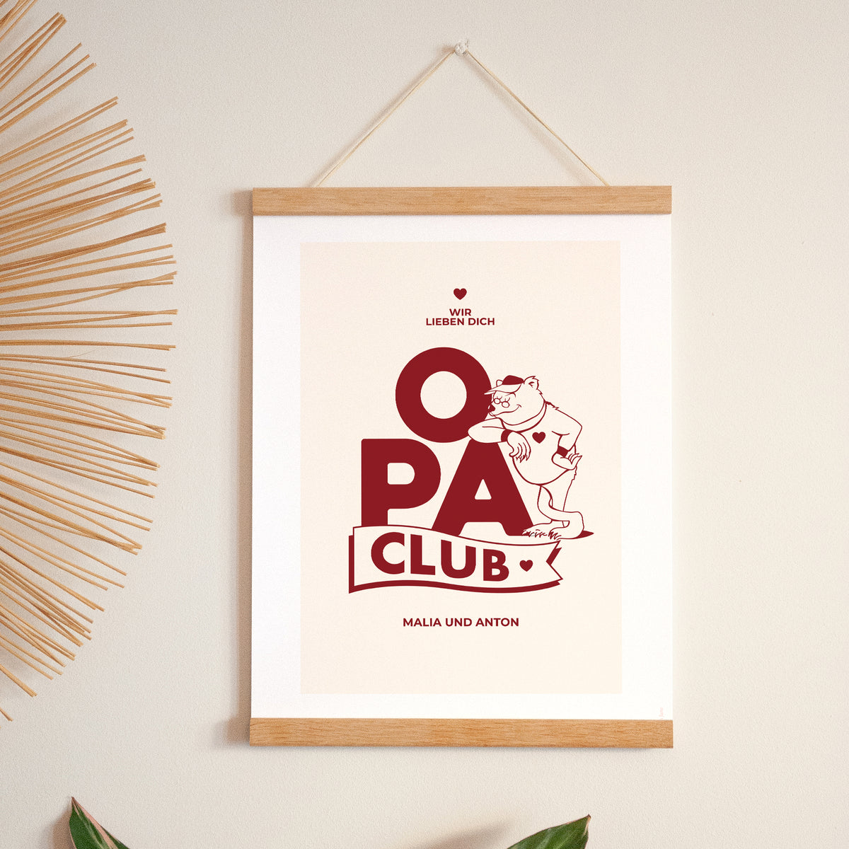Poster Objekte Porträt Opa Bär Club foto