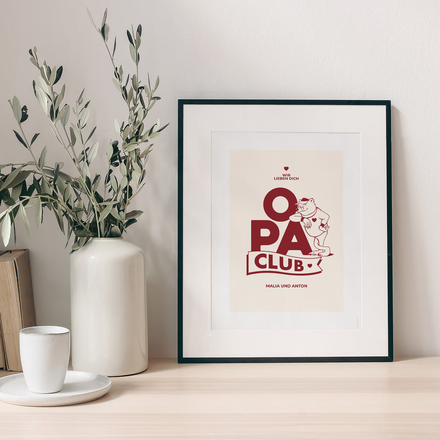 Poster Objekte Porträt Opa Bär Club foto