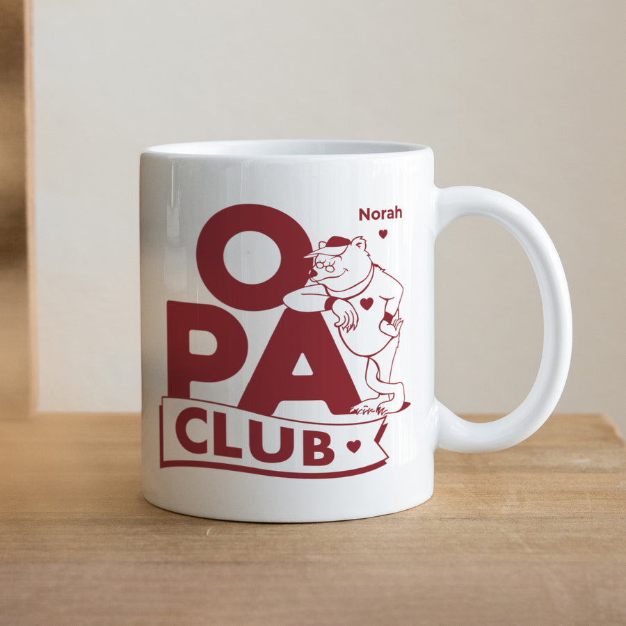 Tasse Objekte Weiß Opa Bär Club foto