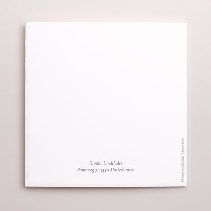 Dankeskarte Geburt Asymmetrisches Triptychon Zarte Blütenblätter foto N° 3