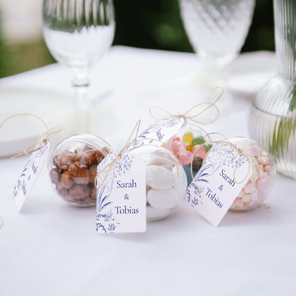 Geschenkbox Hochzeit Ball mit Wimpel-Etikett Liebeslichtung foto N° 2
