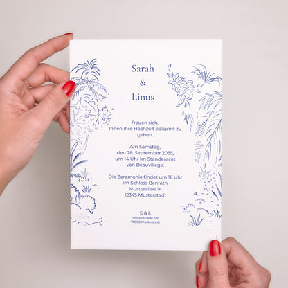 Hochzeitseinladung Porträt Liebeslichtung foto N° 3