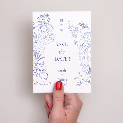 Save the date Karte Hochzeit Porträt Liebeslichtung foto N° 2