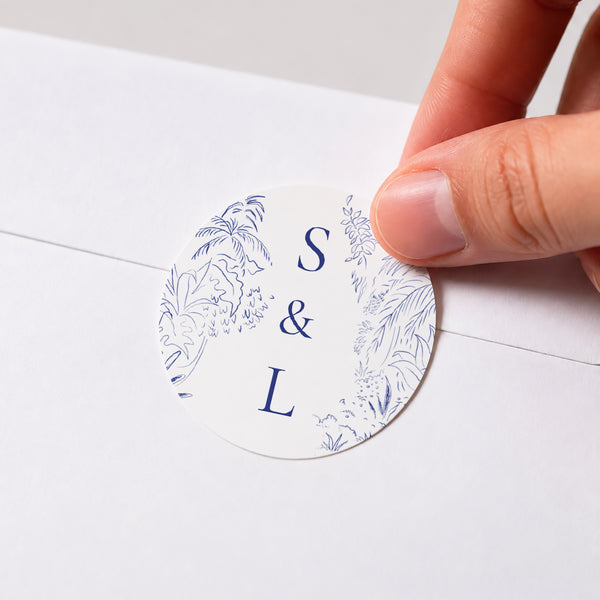 Sticker Hochzeit Rund Liebeslichtung foto