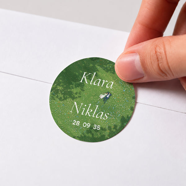 Sticker Hochzeit Rund foto