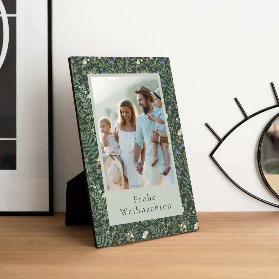 Fotorahmen Weihnachten PortraitPorträt Winterlaub foto