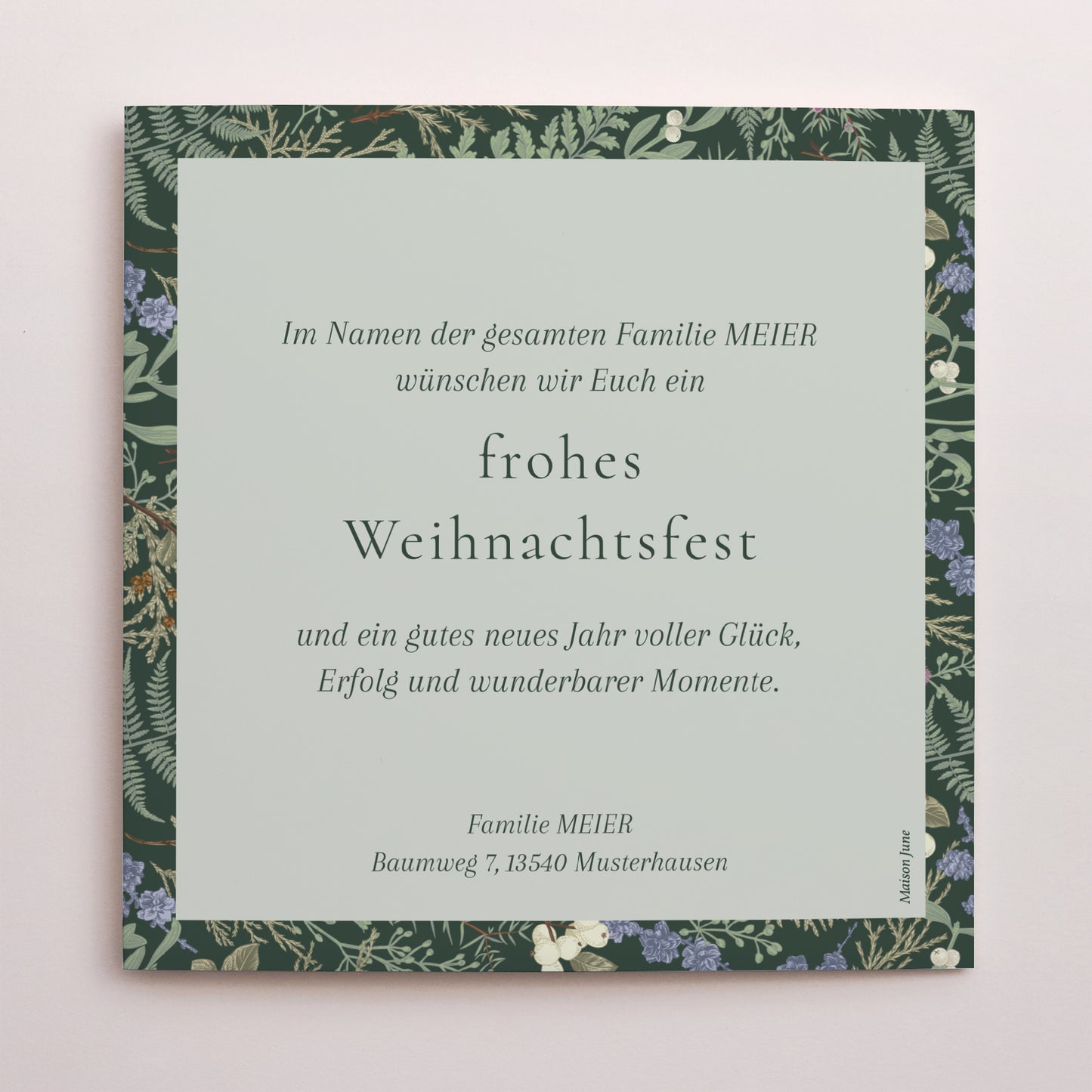 Weihnachtskarte Weihnachten Schallplattenhülle Winterlaub foto N° 3