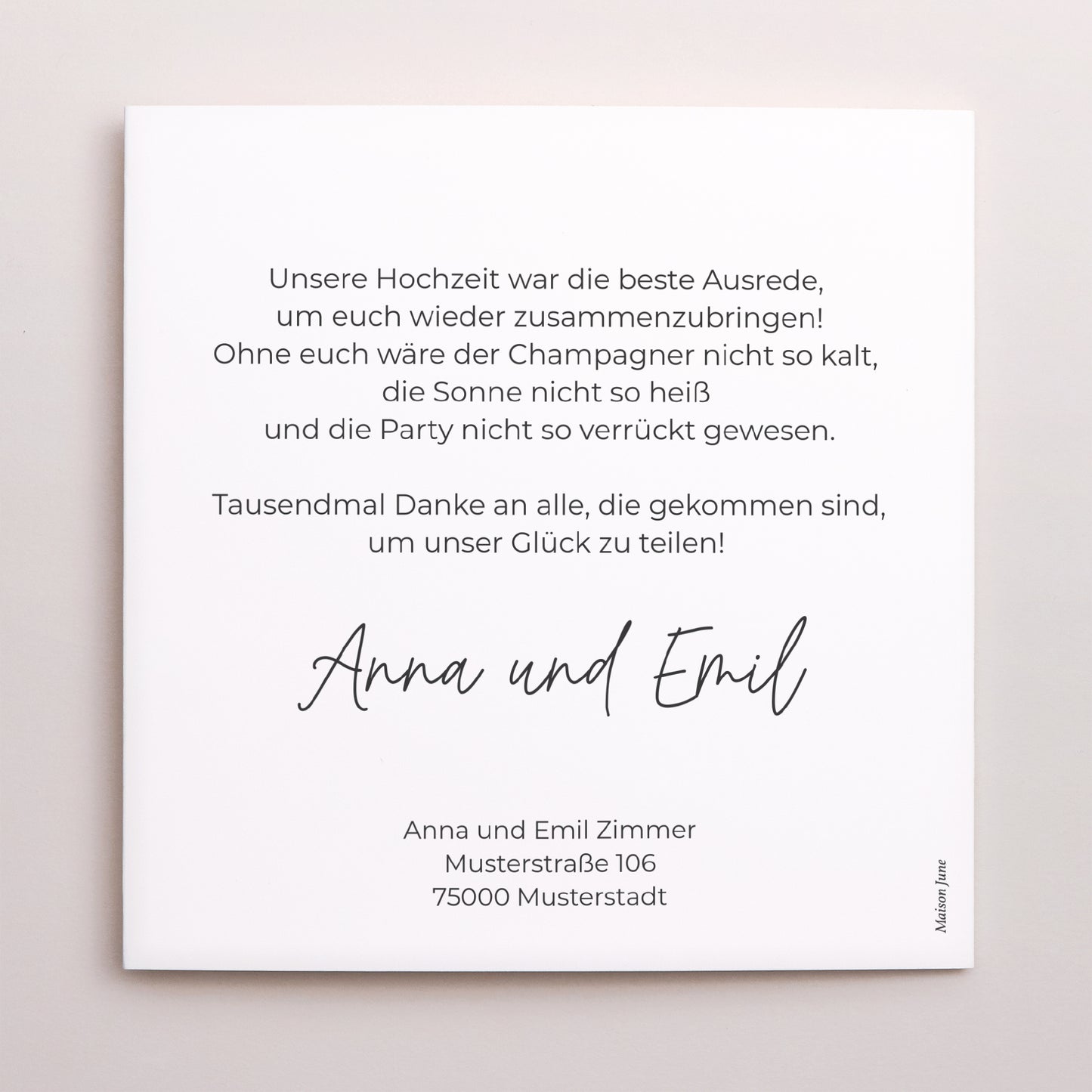 Dankeskarte Hochzeit Schallplattenhülle Unsere schönsten Momente foto N° 3