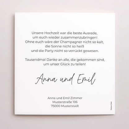Dankeskarte Hochzeit Schallplattenhülle Unsere schönsten Momente foto N° 3
