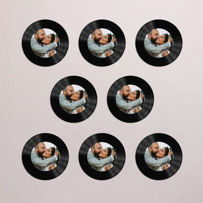 Dankeskarte Hochzeit Set von 8, magnetisch, rund, Ø 10 cm Unsere schönsten Momente foto N° 3