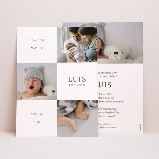 Geburtskarte Porträt Zoom auf dich foto