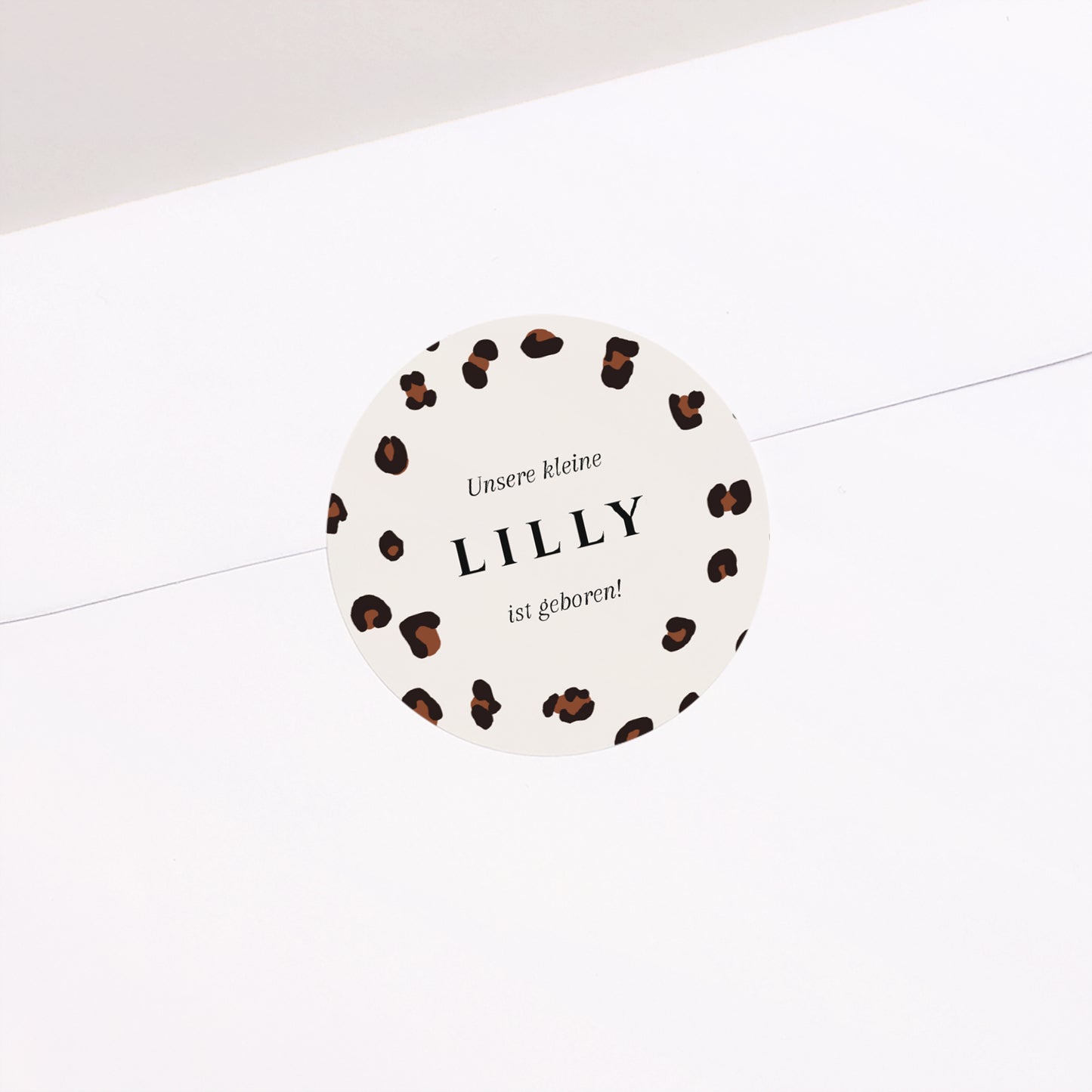 Sticker Geburt Rund Wildes Baby foto N° 1
