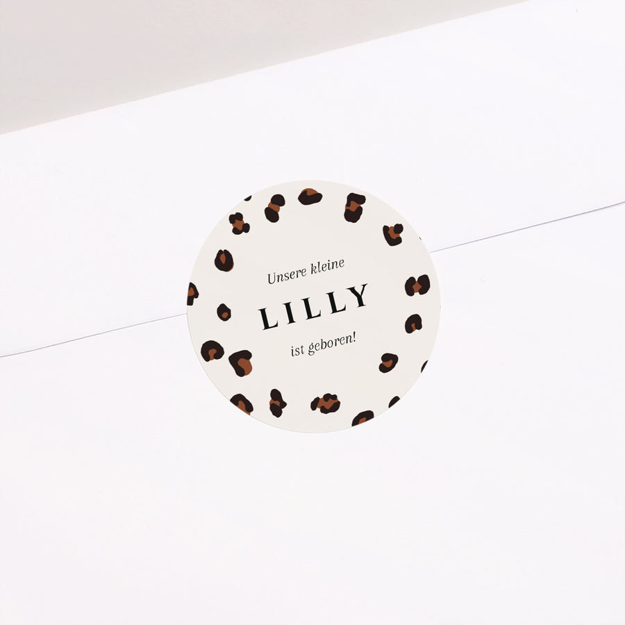 Sticker Geburt Rund Wildes Baby foto