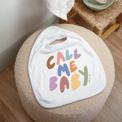 Kinderlätzchen Geburt Stoff Ruf mich Baby. foto N° 1
