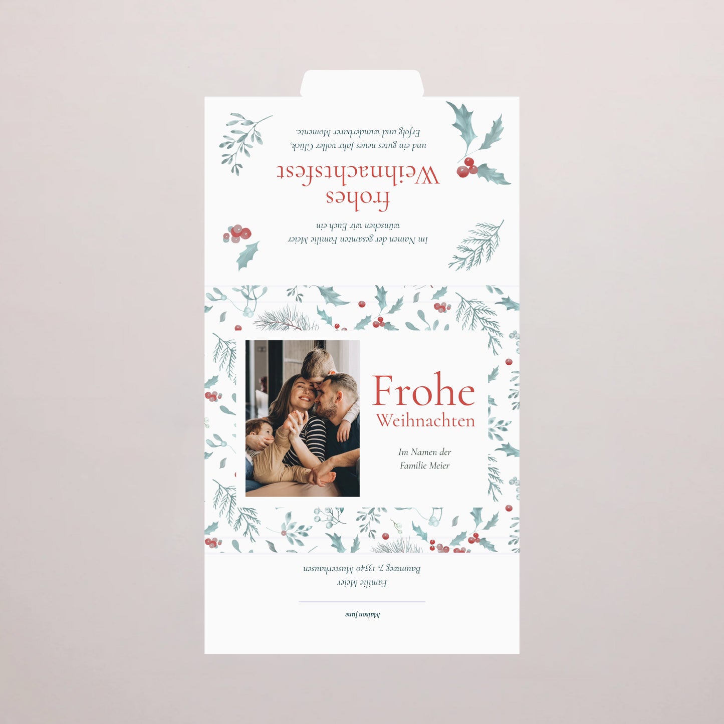 Personalisierte Schokoladenbox Weihnachten 6 Schokoladen Eichenblätter foto N° 3