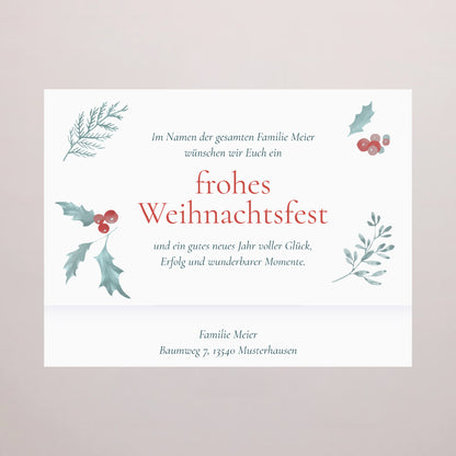 Personalisierte Schokoladenbox Weihnachten 6 Schokoladen Eichenblätter foto N° 4