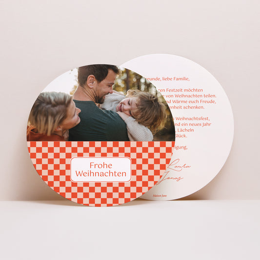 Weihnachtskarte Weihnachten Rund Weihnachtszauber foto