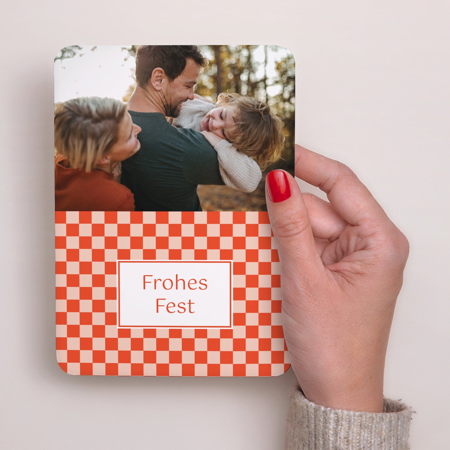 Weihnachtskarte Weihnachten Porträt, abgerundete Kanten Weihnachtszauber foto N° 2