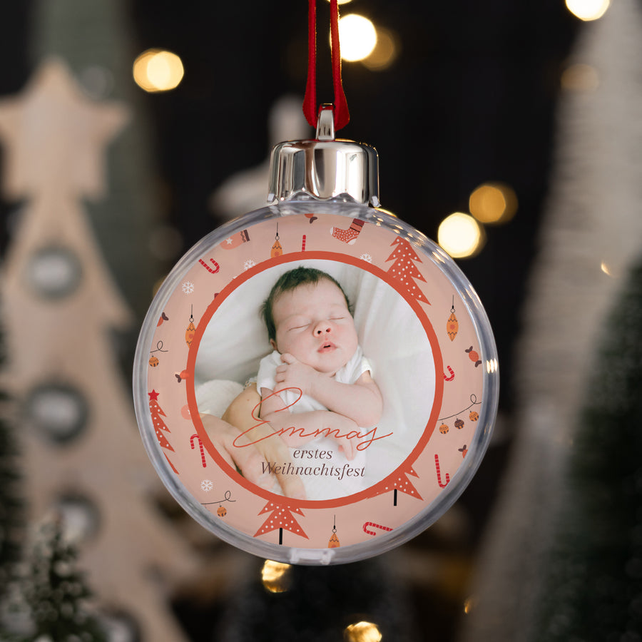 Weihnachtskugel Weihnachten Runde Wertvolle Momente foto