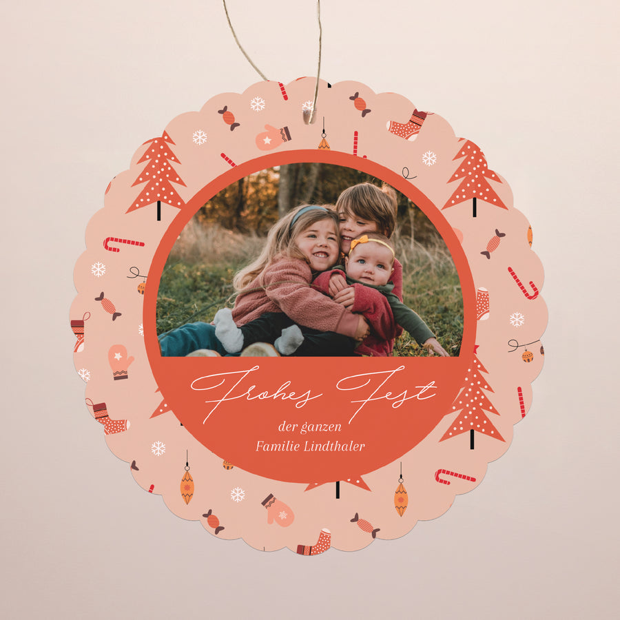 Weihnachtskarte Weihnachten Zum Aufhängen Wertvolle Momente foto