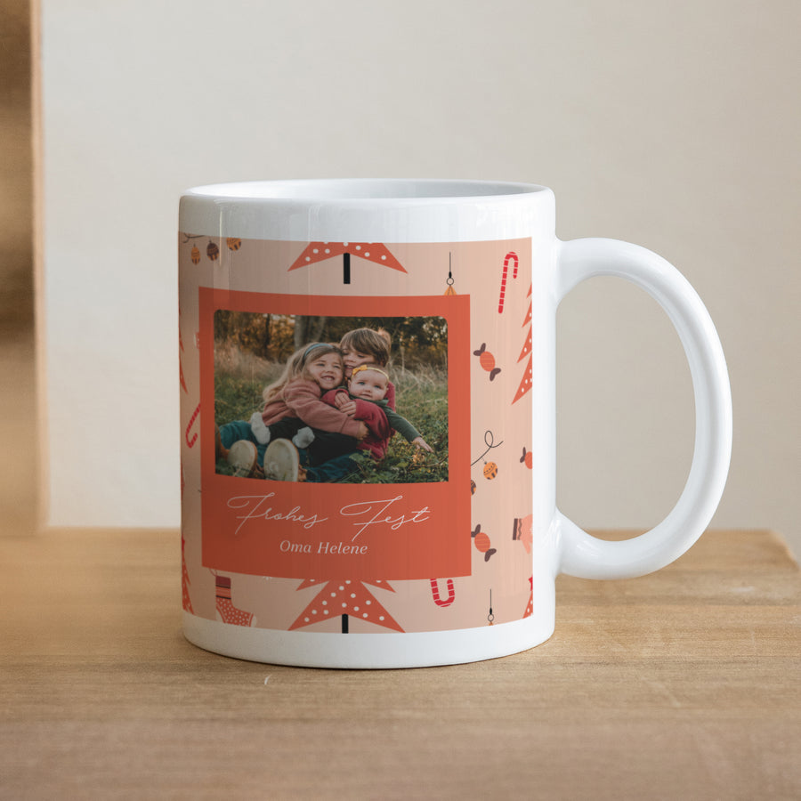 Tasse Weihnachten Weiß Wertvolle Momente foto
