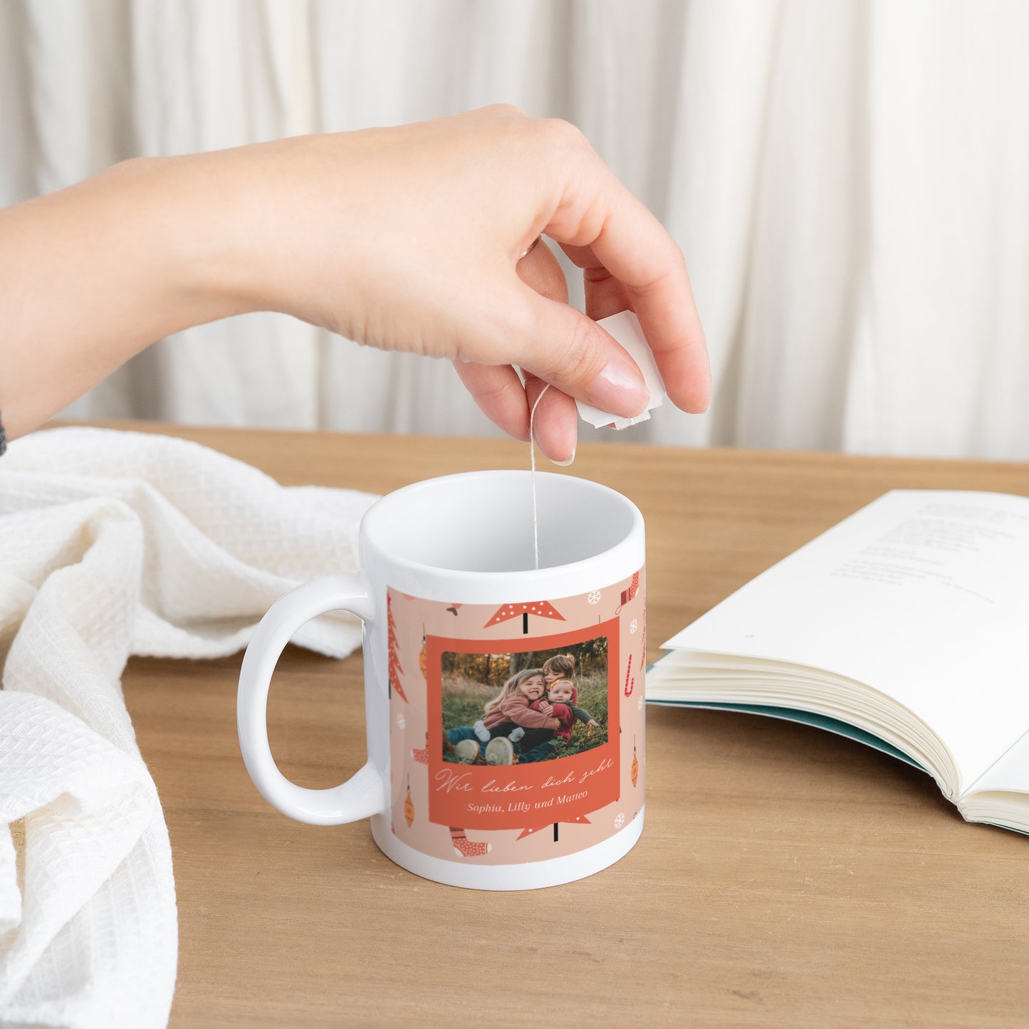 Tasse Weihnachten Weiß Wertvolle Momente foto N° 3
