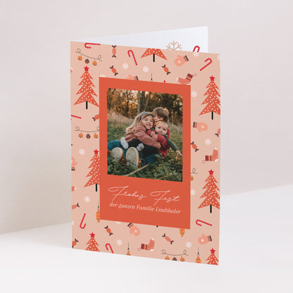 Weihnachtskarte Weihnachten Doppelflügelporträt Wertvolle Momente foto N° 1