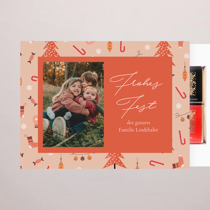Personalisierte Schokoladenbox Weihnachten 6 Schokoladen Wertvolle Momente foto N° 2