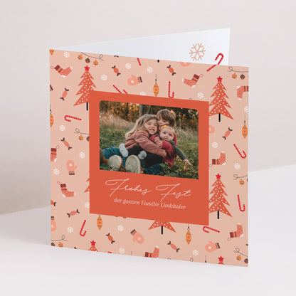 Weihnachtskarte Weihnachten Doppelflügelfenster Wertvolle Momente foto N° 1