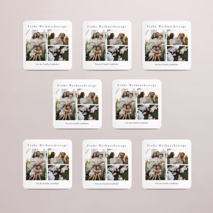 Weihnachtskarte Weihnachten Set von 8, magnetisch, quadratisch mit abgerundeten Ecken Weihnachten in Fotos foto N° 3