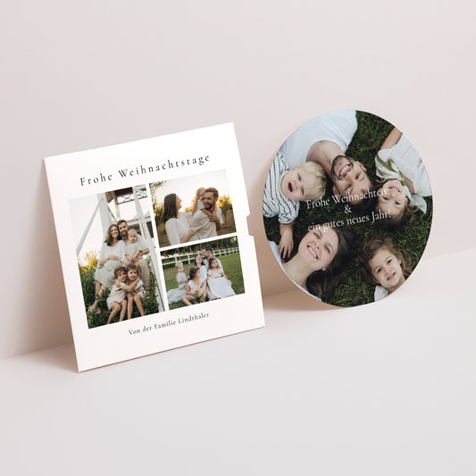 Weihnachtskarte Weihnachten Schallplattenhülle Weihnachten in Fotos foto