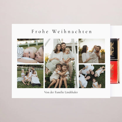 Personalisierte Schokoladenbox Weihnachten 6 Schokoladen Weihnachten in Fotos foto N° 2