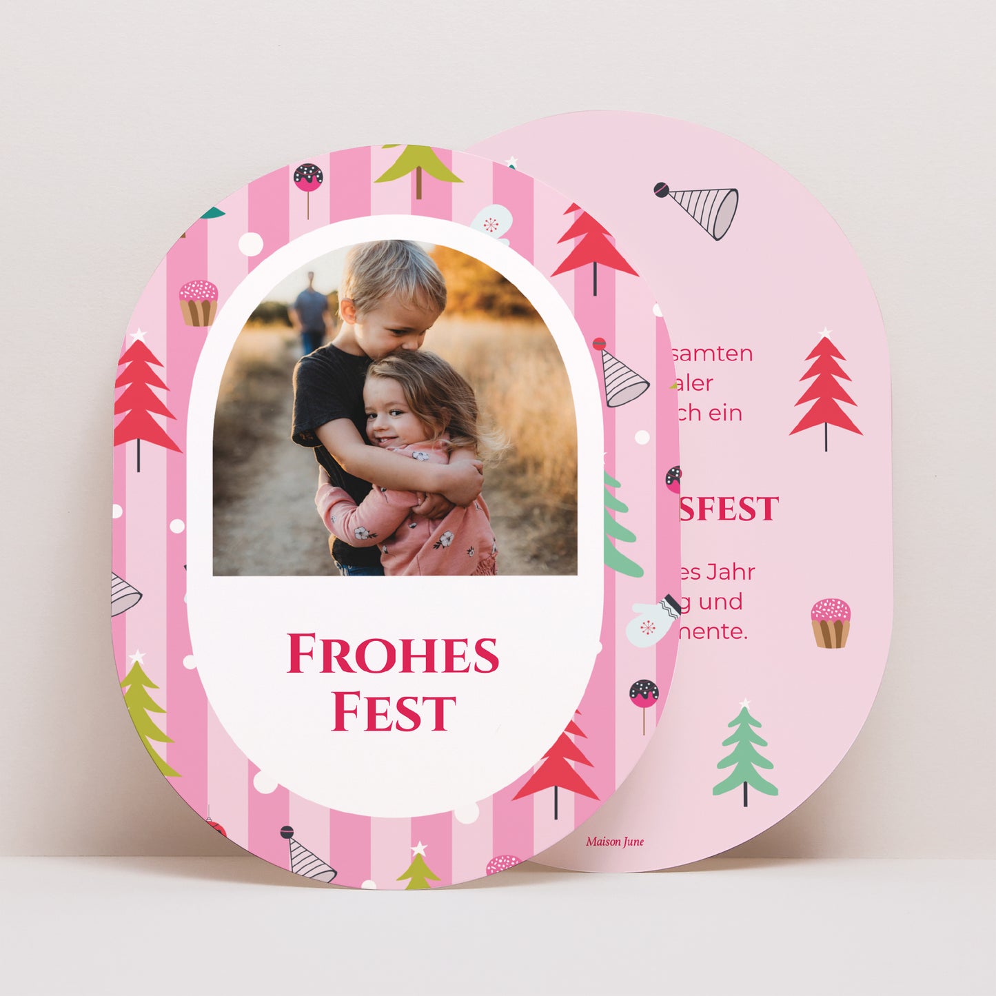 Weihnachtskarte Weihnachten oval Verzauberte Momente foto N° 1