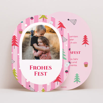 Weihnachtskarte Weihnachten oval Verzauberte Momente foto N° 1