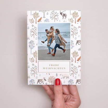 Weihnachtskarte Weihnachten Unter den verschneiten Wäldern foto N° 2