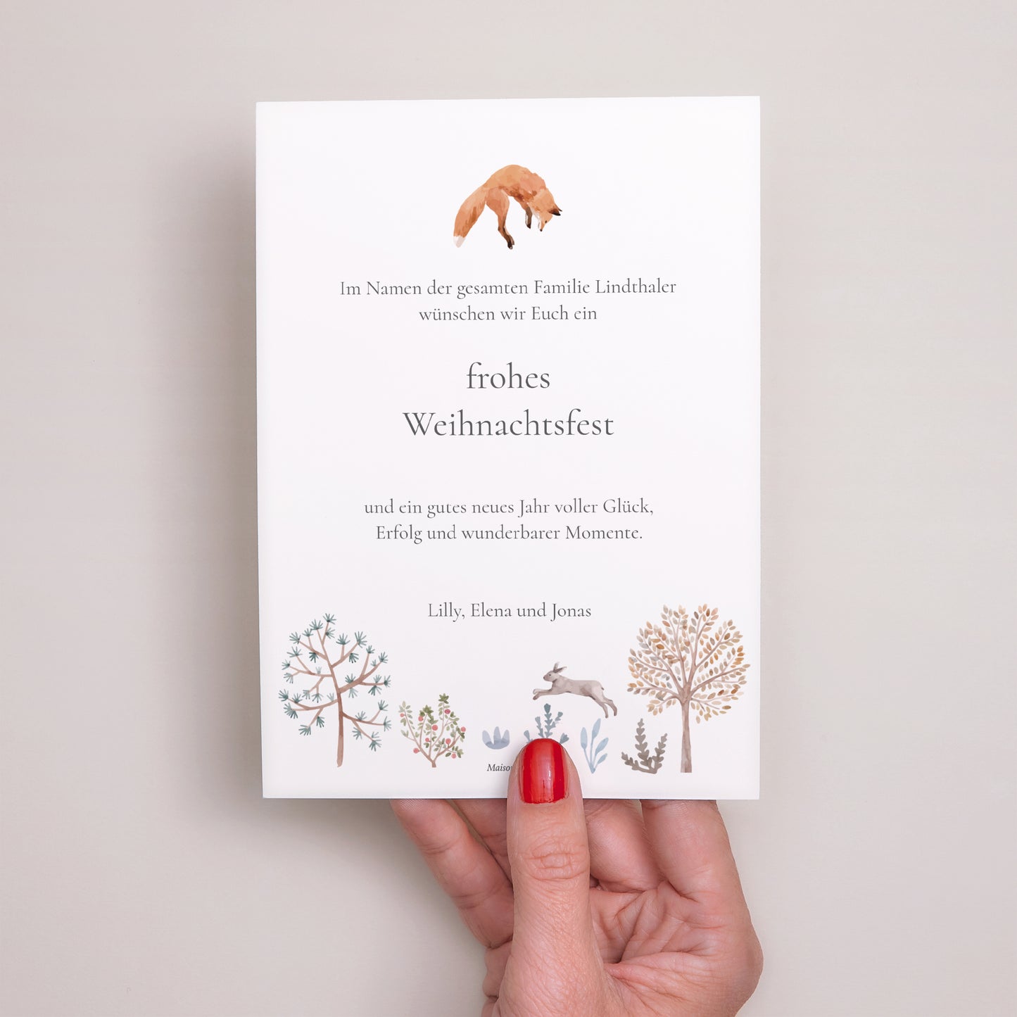 Weihnachtskarte Weihnachten Unter den verschneiten Wäldern foto N° 3