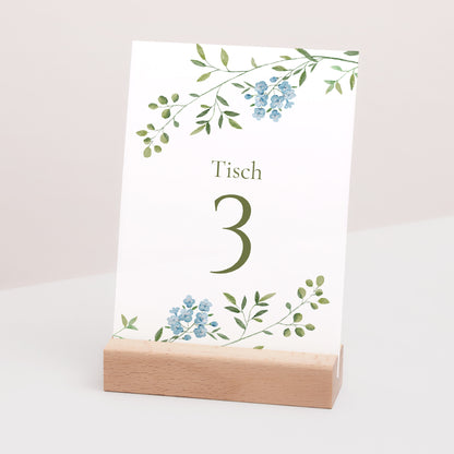 Tischnummern Hochzeit Rechteck Der Garten der Herzen foto N° 3